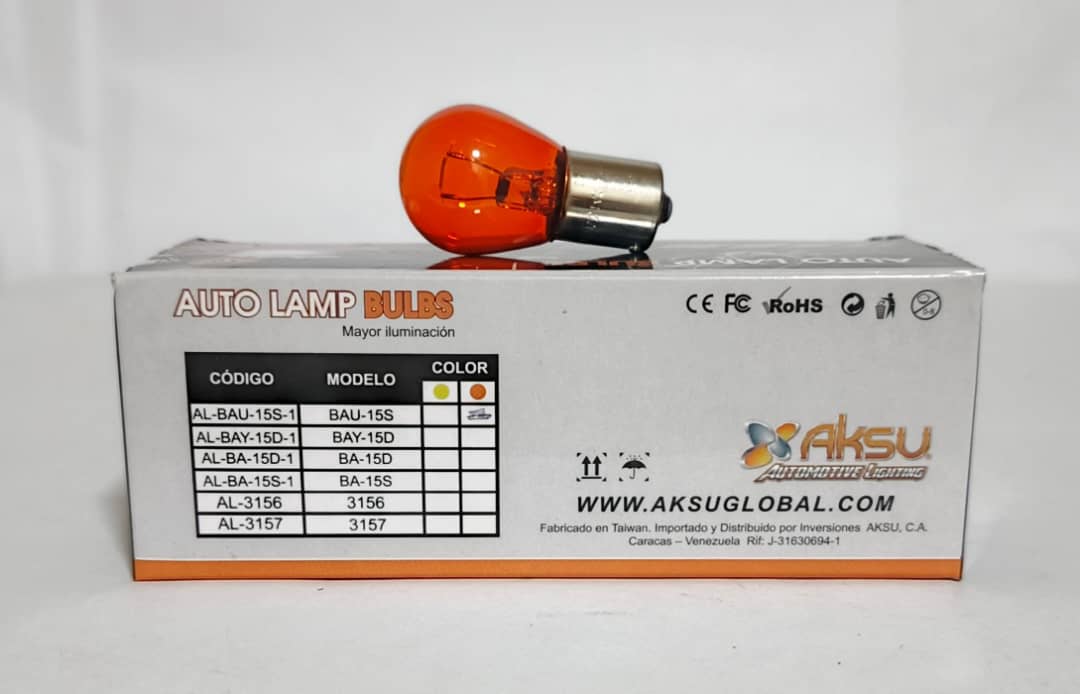 BOMBILLO INCANDES BAU15S NARANJA PACK/10